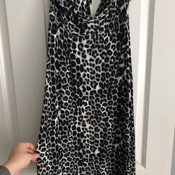 Black & White Leopard Print Dress - Picture 4 of 4